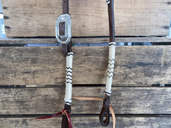 Rawhide Laced One Eared Headstall | 2